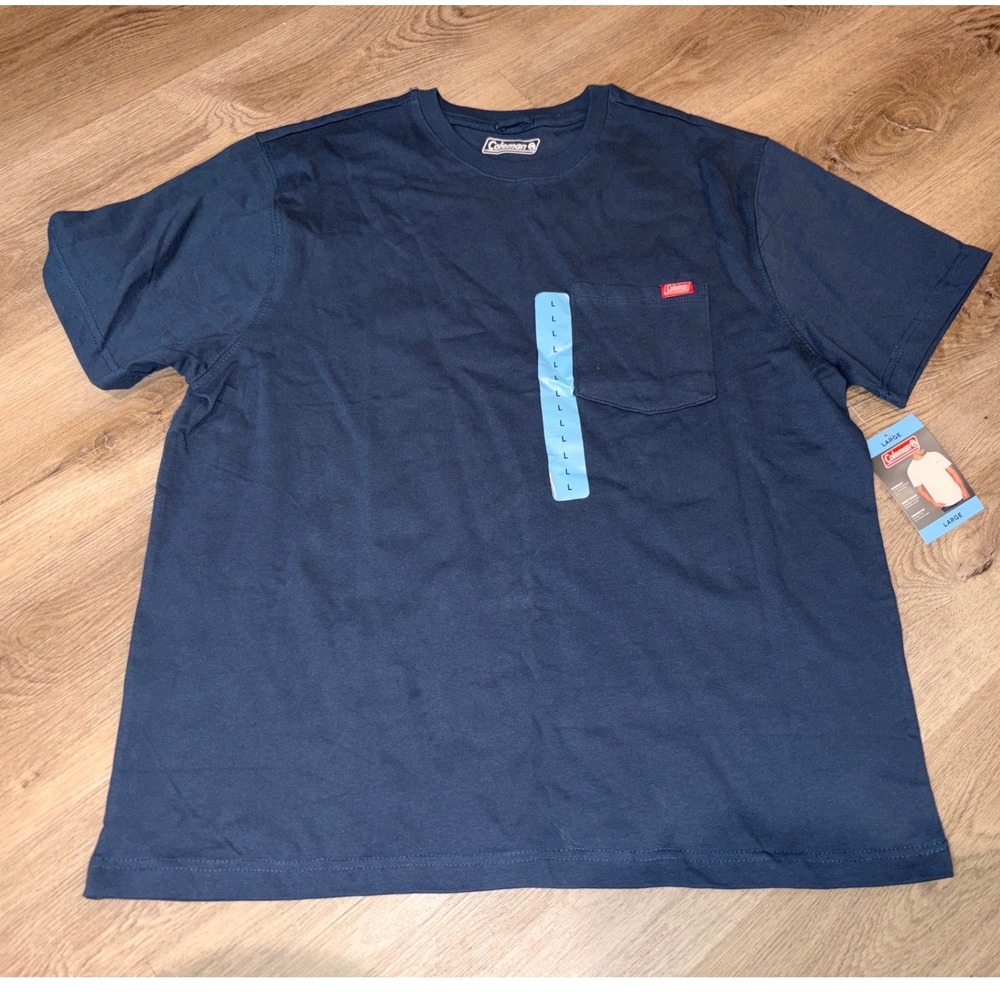 Coleman Mens Dark Denim Cotton Pocket T-Shirt Large SAC56C6844